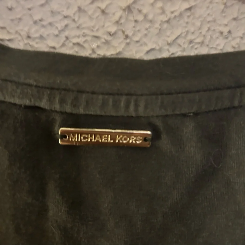 Michael Kors Olive Green Side Ruched Body Con Dress Size L Date Night Elegant